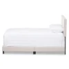 King Hampton Modern And Contemporary Fabric Upholstered Bed Light Beige - Baxton Studio