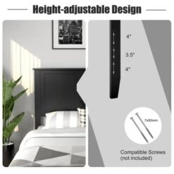 Costway Full Wood Headboard Flat Panel Pre-drilled Holes Height Adjustment -Furniture Sale Store GUEST 7b881e81 ed48 4853 bcc9 1ce2e97dc39d