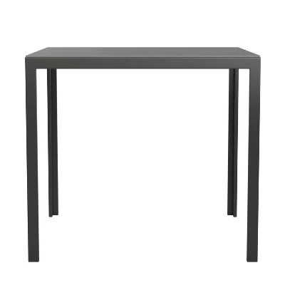 Flash Furniture Harris Commercial Grade Indoor/Outdoor Black Square Steel Patio Dining Table For 4 With Black Poly Resin Slatted Top 9 Flash Furniture Harris Commercial Grade Indoor/Outdoor Black Square Steel Patio Dining Table For 4 With Black Poly Resin Slatted Top - Image 9
