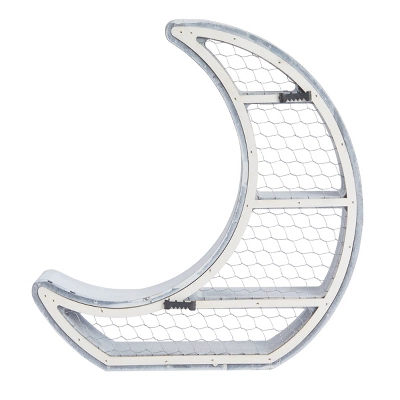 Farmlyn Creek Small Wooden Crescent Moon Wall Shelf For Crystals & Essential Oils, Rustic Home Wall Decor For Nursery, White, 10.7 X 11.2 X 2 In 7 Farmlyn Creek Small Wooden Crescent Moon Wall Shelf For Crystals & Essential Oils, Rustic Home Wall Decor For Nursery, White, 10.7 X 11.2 X 2 In - Image 7