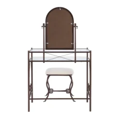 Clarisse Metal Vanity Set Brown - Linon -Furniture Sale Store GUEST 7daaf224 13f9 42e6 9202 7ed942ca61c4