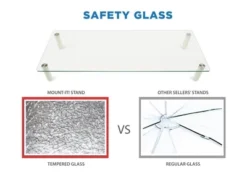 Mount-It! Glass Desktop Monitor Stand Riser | Raised Laptop Stand Organizer | 22 Inches Wide Clear Tempered Glass | Supports Up To 44 Pounds -Furniture Sale Store GUEST 7dcc070a be8a 4753 8d5c 787dab0dcd63