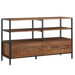 Felicia Rustic Industrial Metal/Wood TV Stand Console Table - Inspire Q -Furniture Sale Store GUEST 7dcec849 614f 4157 97f2 597628f79335