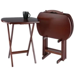 4pc Corbett Oversize Oblong Snack Table Set Antique Walnut - Winsome -Furniture Sale Store GUEST 7de75a09 23b7 4052 a331 34cd0a2e524e