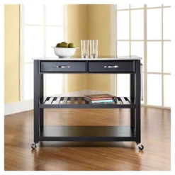 Stainless Steel Top Kitchen Cart/Island With Optional Stool Storage - Crosley -Furniture Sale Store GUEST 7df01db0 470d 4e88 87cb 38cece5cff85