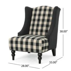 Toddman High-Back Club Chair Checkerboard Black/Dark Charcoal - Christopher Knight Home 7 Toddman High-Back Club Chair Checkerboard Black/Dark Charcoal - Christopher Knight Home -Furniture Sale Store GUEST 7e07a841 8c6a 4cd5 856c fa445d30b64c