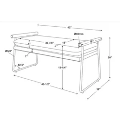 Cushioned Metal & Wood Bench - Cream/Black - Hearth & Hand™ With Magnolia -Furniture Sale Store GUEST 7e0edb24 cd83 4489 8c4c a968e3c33a6c