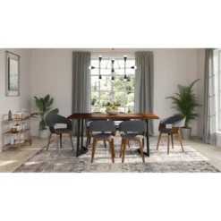Hathaway Dining Table With Inverted Metal Base - WyndenHall -Furniture Sale Store GUEST 7e605fe4 151a 4e88 9b16 7fa30288a196