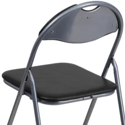 Flash Furniture 4 Pack HERCULES Series Black Vinyl Metal Folding Chair With Carrying Handle -Furniture Sale Store GUEST 7f64e39e 3fd3 4823 a8e4 0531fa048e89