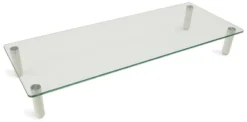 Mount-It! Glass Desktop Monitor Stand Riser | Raised Laptop Stand Organizer | 22 Inches Wide Clear Tempered Glass | Supports Up To 44 Pounds -Furniture Sale Store GUEST 7fb18959 5db5 4fc6 99af 19208bc3a90e