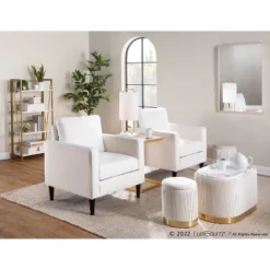 Wendy Arm Chair Polyester/Wood - LumiSource -Furniture Sale Store GUEST 7fcd8a82 6e75 49ab 983d 7462acce616f