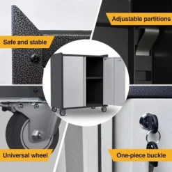 AOBABO Steel Wheeled Lockable Tool Box Supply Cabinet Organizer With Adjustable Storage Shelves For Homes, Offices, And Garages -Furniture Sale Store GUEST 7fdab844 4546 4239 b981 c1dd6a3c2a07