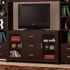 Lewes TV Stand For TVs Up To 65" Cappuccino Brown - Coaster