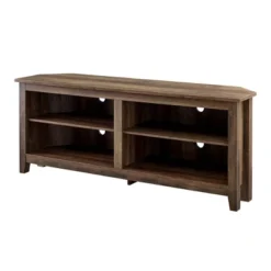 Transitional 4 Cubby Wood Open Storage Corner TV Stand For TVs Up To 65" - Saracina Home 16 Transitional 4 Cubby Wood Open Storage Corner TV Stand For TVs Up To 65" - Saracina Home -Furniture Sale Store GUEST 800d3371 ca5e 49ee 9346 8d72f70b61c0