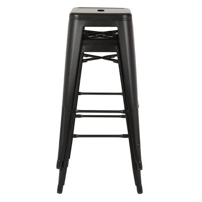 Set Of 2 30" Bristow Antique Metal Barstool - OSP Home Furnishings 1 Set Of 2 30" Bristow Antique Metal Barstool - OSP Home Furnishings