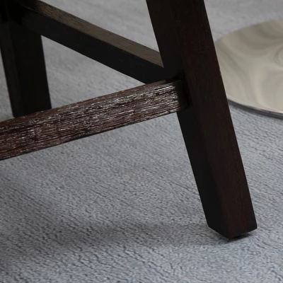 HOMCOM Bar Stools Set Of 4, Swivel Bar Chairs, 25.5" High Fabric Tufted Breakfast Barstools For Kitchen Counter, Beige 4 HOMCOM Bar Stools Set Of 4, Swivel Bar Chairs, 25.5" High Fabric Tufted Breakfast Barstools For Kitchen Counter, Beige - Image 4