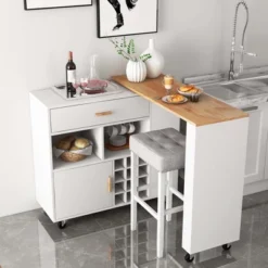 Costway Reversible Folding Kitchen Island Cart Utility Storage Trolley Wine Rack Shelves 12 Costway Reversible Folding Kitchen Island Cart Utility Storage Trolley Wine Rack Shelves -Furniture Sale Store GUEST 81c04e0c 463c 4f25 a513 2e9040c7f73d