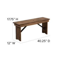 Merrick Lane Antique Solid Pine Folding Farmhouse Style Bench -Furniture Sale Store GUEST 81d65135 ef74 452a a86c c29202c7628c