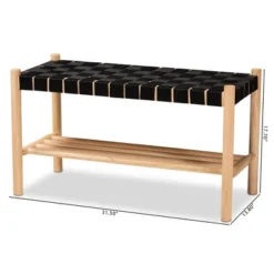 Cadmus Rustic Wood Bench Black/Oak Brown - Baxton Studio -Furniture Sale Store GUEST 81ef7ae0 2570 4726 8f04 d2e4769c9f22