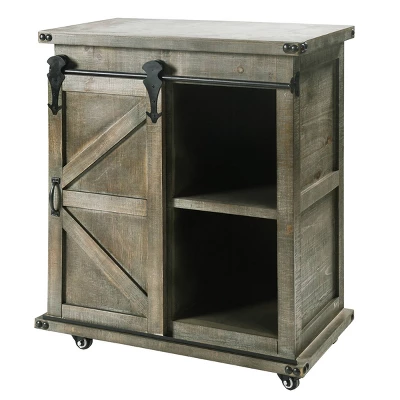Presley Side Cabinet With Barn Door - StyleCraft 1 Presley Side Cabinet With Barn Door - StyleCraft