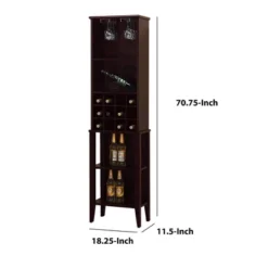 Well Designed Elegant Wine Bar With Racks Brown - Benzara -Furniture Sale Store GUEST 82dab6f2 93dd 43c3 ae44 ea0bd383b19e