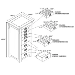 Delia Jewelry Armoire Brown - Powell Company -Furniture Sale Store GUEST 83671e5f f20a 4898 93ee 3b153b1c74be