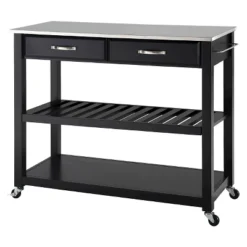Stainless Steel Top Kitchen Cart/Island With Optional Stool Storage - Crosley -Furniture Sale Store GUEST 83c0cd85 f6c2 4f96 bdb6 f2bc6236989f