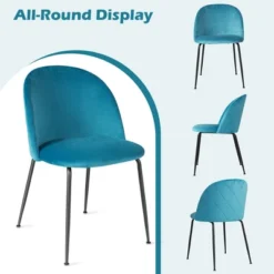 Tangkula Dining Chair Set Of 2 Upholstered Velvet Chair Set W/ Metal Base For Living Room -Furniture Sale Store GUEST 83c1932c 42e4 4c32 ac84 2fa162583763