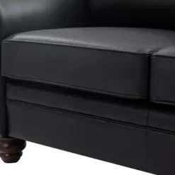 Antonia 60" Wide Chesterfield Loveseat, Genuine Leather Sofa With Nailhead Trim And Rolled Armrests -A+B | ARTFUL LIVING DESIGN -Furniture Sale Store GUEST 83d3a4ef d912 43ac b742 3da3b5a7a162