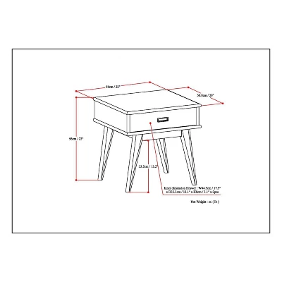 Tierney Solid Hardwood Mid Century End Table - Wyndenhall 8 Tierney Solid Hardwood Mid Century End Table - Wyndenhall - Image 8