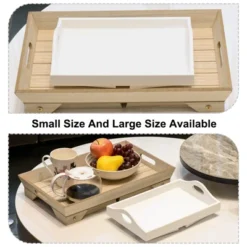 Unique Bargains Sofa Armrest Tray Portable Arm Table Wooden Couch Serving Platter For Drinks Grey White 2 Pcs -Furniture Sale Store GUEST 85091dea 2afc 45c5 888a c8241d757fdc