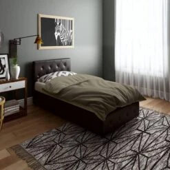 Dalia Faux Leather Upholstered Bed With Storage Black - Room & Joy -Furniture Sale Store GUEST 8576be6a fe65 405c a272 24c3eedb551b