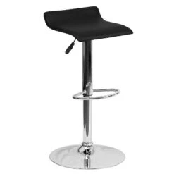 Emma And Oliver Solid Wave Seat Vinyl Adjustable Height Barstool With Chrome Base -Furniture Sale Store GUEST 858f820f 65ef 462e b13e 6adcdd0d2294