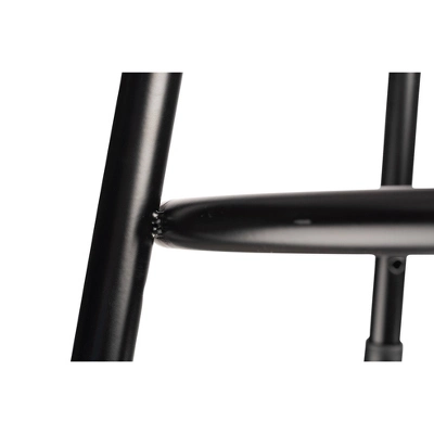 2pk 25"-33" Adjustable Heavy Duty Vinyl Padded Steel Barstool Black - Hampden Furnishings 3 2pk 25"-33" Adjustable Heavy Duty Vinyl Padded Steel Barstool Black - Hampden Furnishings - Image 3