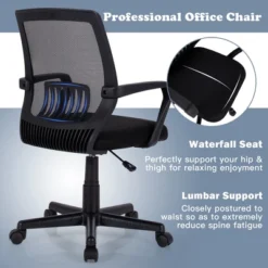 Costway Mid-Back Office Executive Chair Mesh Chair Height Adjustable W/ Lumbar Support 14 Costway Mid-Back Office Executive Chair Mesh Chair Height Adjustable W/ Lumbar Support -Furniture Sale Store GUEST 874e5304 6f06 4c5a a905 6042c855cec8