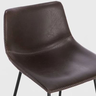 Set Of 3 24" Phillip Counter Height Barstool Brown - Poly & Bark 5 Set Of 3 24" Phillip Counter Height Barstool Brown - Poly & Bark - Image 5