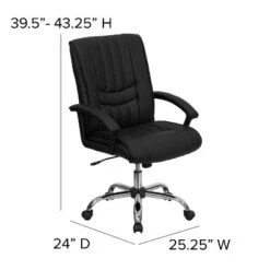 Flash Furniture Mid-Back Black LeatherSoft Swivel Manager's Office Chair With Arms -Furniture Sale Store GUEST 88882550 b5e6 47c7 a691 8bf8d40f3dda