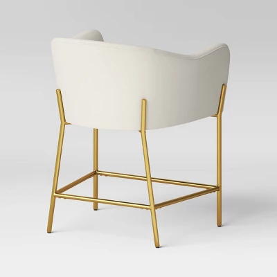 Gladden Barrel Counter Height Stool Cream Boucle/Brass - Opalhouse™ Designed With Jungalow™ 3 Gladden Barrel Counter Height Stool Cream Boucle/Brass - Opalhouse™ Designed With Jungalow™ - Image 3