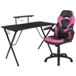 Flash Furniture Gaming Desk And Racing Chair Set With Cup Holder, Headphone Hook, And Monitor/Smartphone Stand -Furniture Sale Store GUEST 8a12d3f1 6910 41d5 a1ae 995cd7cea7f0