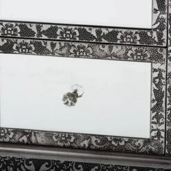 Wycliff Metal And Mirrored Glass 2 Drawer Nightstand Dark Gray/Silver - Baxton Studio -Furniture Sale Store GUEST 8a3ee7c7 d9ca 4eb5 8e59 8780e5d45925