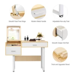 Costway Vanity Table Flip Top Square Makeup Table Writing Table -Furniture Sale Store GUEST 8aac3f29 e4e2 49c0 8198 192c72eaadf8