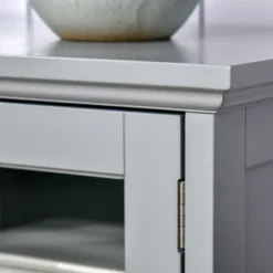 HOMCOM 52" Traditional Kitchen Pantry, Floor Storage Cabinet, Small Cupboard Organizer With Adjustable Shelves And 4-Doors For Living Room, Gray -Furniture Sale Store GUEST 8bfd1e06 6d0b 43dc a033 c12a7877f941