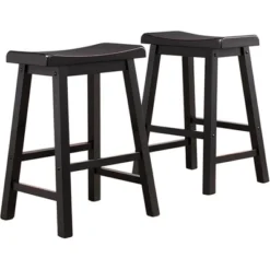 Set Of 2 24" Watkins Saddle Seat Backless Counter Height Barstools - Inspire Q -Furniture Sale Store GUEST 8c49b3c3 5342 4af2 bb28 fda499d870dc