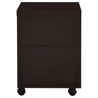 Skylar 3 Drawer Mobile File Cabinet Cappuccino - Coaster 6 Skylar 3 Drawer Mobile File Cabinet Cappuccino - Coaster - Image 6