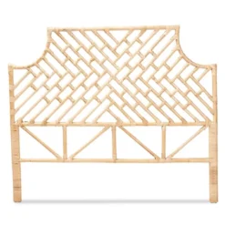 Queen Jayliah Rattan Headboard Natural/Brown - Bali & Pari
