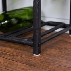 BIRDROCK HOME 12 Bottle Rack - Free Standing Stand - Kitchen Countertop - Black Forged Metal - Vertical Shelf Storage Cabinet - Holder -Furniture Sale Store GUEST 9031de59 1a28 4ed1 a7c6 918d21515157