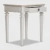 Benson End Table Nightstand With Drawers Light Gray - Finch