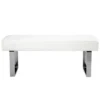 Amanda Faux Leather Bench White - Armen Living