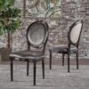 Set Of 2 Leroy Traditional Dining Chair Gray - Christopher Knight Home