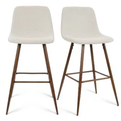 26" Bingo Walnut Leg With Upholstered Counter Height Stool (Set Of 2 )-Maison Boucle -Furniture Sale Store GUEST 90a69d02 d7c5 4242 ae9c 089980d184b8